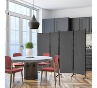 SPETLEK Foldable Room Divider 4 Panel Wall Privacy Screen Protector Home in Grey | Size: 0.6m2 SPETLEK Grey 0.6m2