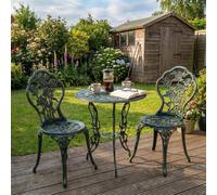SPETLEK Green Bistro Set Garden Furniture Table 2 Chairs | Size: 0.6m2 SPETLEK Green 0.6m2