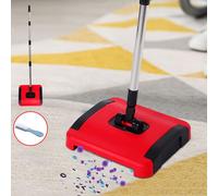 SPETLEK Multi-functional Carpet Sweeper-Manual with Wide Cleaning Path in Red SPETLEK Red