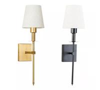 SPETLEK Rechargeable Easy Fit Wall Light Fabric Shade in Gold SPETLEK Gold
