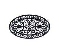 SPETLEK Rubber Door Mat Cast Iron Style Circular 45CMX75CM in Black | Size: 100 cm x 1000 cm SPETLEK Black 100 cm x 1000 cm