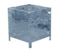 SPETLEK Square Galvanised Steel Garden Waste Incinerator Fire Bin in Metallic Silver SPETLEK Metallic Silver