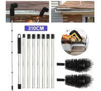 SPETLEK Telescopic Water Fed Gutter Cleaning Brush in Silver | Size: 0.6m2 SPETLEK Silver 0.6m2
