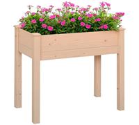 SPETLEK Wooden Raised Planter Bed Garden Herb Flower Growing Storage Container in Beige | Size: 1.25kg SPETLEK Beige 1.25kg