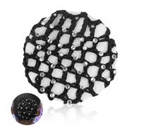 SpetngSake 1 Piece Black Rhinestone Bun Net, Hair Net, Hairstyle Aid for Gymnastics, Ballet, Dance, Nurse
