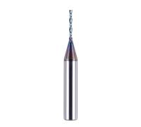 SpeTool 1/4 Inch Shank Spiral Down Cut Router Bit, 1/16 Inch Cutting Diameter, 1/2 Inch Cutting Length, TAC Coated Solid Carbide End Mill for CNC and Handheld Routers