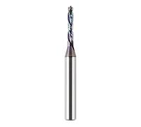 SpeTool 1/8" Compression Router Bit, 1/4" Shank CNC Spiral Up Down Cut Carbide End Mill for Plywood, MDF, Oak - High Efficiency Coated Woodworking Tool for Clean Edge Cutting