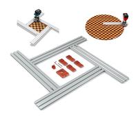 SpeTool 2-in-1 Juice Groove Router Jig and Circle Cutting Template, Adjustable Woodworking Guide for Cutting Boards and Trays, Dual Metric & Imperial Scales, 18x18-inch Work Area, Heavy-Duty Aluminum