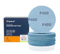 SpeTool 6 Inch Net Sanding Discs 30 Pieces 400 Grit Ceramic Aluminum Oxide Mesh Sandpaper Compatible with 6 Inch Orbital Sanders