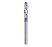 SpeTool Ball Nose Carbide End Mill 1/4 inch Shank CNC Router Bit, 2-Flute Spiral Milling Cutter for 3D Contouring and Engraving, HRC55 TiAlN Coated for Stainless Steel & Alloy, 3" Total Length