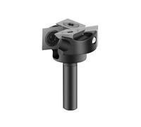SpeTool CNC Spoilboard Router Bit 1/4 Inch Shank, 1" Cutting Diameter Carbide Surfacing Router Bit, 2+2 Flute Wood Planing Bit for Slab Flattening, MDF, Plywood, CNC & Handheld Router Tools