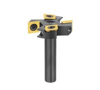 SpeTool Face Cutter 12 mm Shank 45 mm Cutting Diameter Face Cutter for Routers Planer Cutter with ATS Coating Reversible Plates 2 + 2 Flutes CNC Cutter Wood Flattening Cutter End Mill Surface Bit