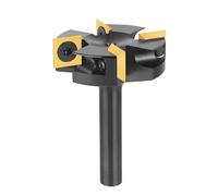 SpeTool Face Cutter 8 mm Shank 40 mm Diameter Planer Cutter for Routers Reversible Plates Spoilboard 4 Flutes CNC Face Cutter for Wood with ATS Coating End Mill Flat Cutter Surface Bit