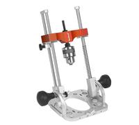 SpeTool Portable Drill Guide with Liner Ball Bearings Guide Poles, 1/2” Chuck Drill Press Adapter for Hand Drill Adjustable from 0-60°, Multi Angle Drill Guide for Straight Holes Woodworking