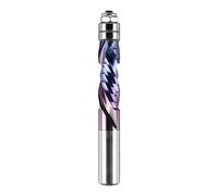 SpeTool Solid Carbide Compression Spiral Flush Trim Router Bit 1/2 Inch Shank 1-1/2 Inch Cutting Length with TAC Coating, Extra Long Up and Down Bottom Bearing Flush Trim Router Bits