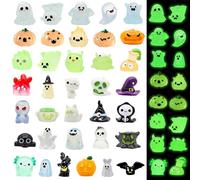 Spetsbst Pack of 36 Halloween Decoration Small Mini Figures Resin Small Luminous Miniatures Figures Halloween Give Away Glow in the Dark Tiny to Hide for Party Garden Decoration Gifts