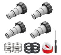 Spetsbst Pool Hose Adapter, Pool Hose Adapter, Pool Adapter 32 to 38 mm for Intex Pool, Pack of 4