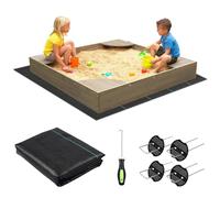 Spetsbst Weed Control Fabric, 2 x 2 m, Sandpit Fleece with Mounting Nail, Weed Control Film for Children, Sandpit, Sandpit Underlay, Tear-Resistant for Prevents Weed Growth