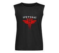 Spetsnatz Russian Special Force Logo Sleeveless T-Shirt Man's Fashion Black Vest Tops Unisex Tank Tees XXL