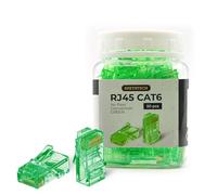 Spetstech RJ45 Connectors 50-Pack Cat 6 non-Through (Cat 6 Ends / Cat6 Plugs / RJ45 Modular Plugs/Ethernet Connectors) for Ethernet Cables. (50, green)