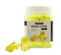 Spetstech RJ45 Connectors 50-Pack Cat 6 non-Through (Cat 6 Ends / Cat6 Plugs / RJ45 Modular Plugs/Ethernet Connectors) for Ethernet Cables. (50, Yellow)