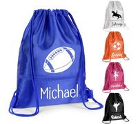 SPETYORT Personalised Drawstring Bag with Name, Custom School Club Sports Team Backpack Custom Name PE Bag, Drawstring Backpack for Gym Dance Football Horse Riding