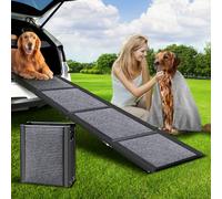 Speuni Dog Ramp for Cars,170Cm Folding Dog with Pet Blanket, Anti-Slip Surface, Pet Stairs Ramp for Medium & Large Up to 116Kg Get Into a Car, SUV, Truck