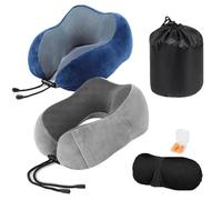 SpeXyngial Travel pillow,Memory Foam Travel Neck Pillow with Spare Cover - Comfortable & Washable Support for Long Flights, Road Trips, and Office Naps, Adjustable Fit for Adults & Teens (NAVY)