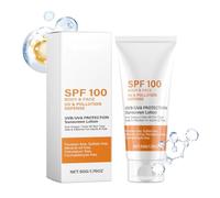 Spf 100 Face Sunscreen Moisturizer - Oil Free Korean Facial Sun Screen - Sun Screen Protector for Face & Body - Non-Greasy, No White Cast Waterproof Sunscreen Lotion, for All Skin Types (1PC)