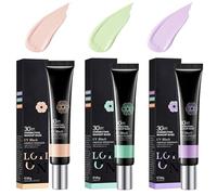 Spf 30 Colour Corrector Face Primer - 3PCS Hydrating Makeup Primer for Mature Skin - Nude Purple Green Pore Minimizer for Dry & Oil Skin, Redness, Skin Tone Correcting & Brightening, Flawless Look