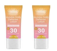 SPF 30 Invisible Daily Sunscreen Lotion: No White Cast, Non-Greasy-A Face & Body Sunscreen Suitable for Use Both Under and Over Makeup