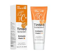 SPF 40 Tinted Sunscreen Fluid - Broad Spectrum Face Sunscreen with Hydrating Serum, Lightweight & Non-Greasy, Vitamin C & Nicotinamide Prime & Protect, Natural Finish for All Skin Tones