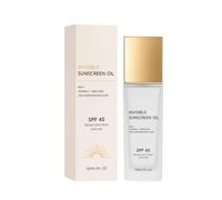 SPF 45 Invisible Sunscreen Oil,Broad Spectrum UVA/UVB Protection No White Cast,Lightweight Body Oil Sunscreen for Glowing Skin 30ml