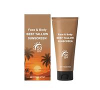 SPF 50 Face and Body Sunscreen, suitable for sensitive skin, lightweight and non-greasy texture, 70g, broad-spectrum UVA/UVB protection, gentle and breathable.