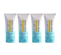 SPF 50 Light Up Sunscreen, Aqua Rich, Hydrating & Lightweight UV Defense, For Oily & Combination Skin, 2.47 Oz(4pcs)