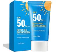 SPF 50 Sunscreen Cream with Hyaluronic Acid for Face and Body - Non-Greasy, Water Resistant Sunblock for Broad Spectrum Sun Protection - Refreshing Sun Cream for All-Day Coverage