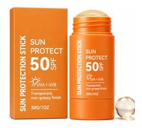SPF 50 Sunscreen Stick for Face and Body Without White Cast, Factor 50 Sun Cream Roll On, Invisible Face Sunscreen Stick Clear Texture, Waterproof Travel Size Suncream, Non-Greasy for Over Makeup