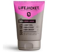 SPF 50 UVA, UVA 5* Sun Protection Gel for Face + Body. Lightweight, Non-greasy, Water resistant, Clinically Approved for Sensitive & Dry Skin. Factor 50 Sun Cream LifeJacket