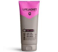 SPF 50 UVA, UVA 5* Sun Protection Gel for Face + Body. Lightweight, Non-greasy, Water resistant, Clinically Approved for Sensitive & Dry Skin. Factor 50 Sun Cream LifeJacket