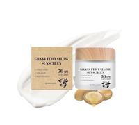 SPF50 Tallow Sunscreen Balm,spf face cream,p20 sun cream factor 50 | Zinc Oxide & Beef Tallow Formula (50g, Natural Beige) Non-Greasy & Water-Resistant - For Beach, Hiking & Daily Commute