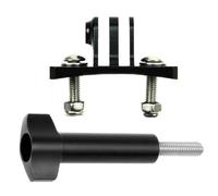 SpfkCkaxa 1 Set CNC Aluminum Skydiving Helmet Fixed Mount Camera Accessories M5 Screw Compatible With Action Cameras Hero 13 12 11 10(Upgraded Screw Black)