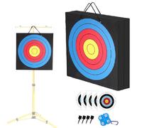 SPG Archery Target for Backyard Adult - EVA Foam Big Archery Target for Bows up to 50 Lbs, Durable Bow and Arrow Target for Backyard Shooting Practice with Arrow Puller (4 Inches Thick)