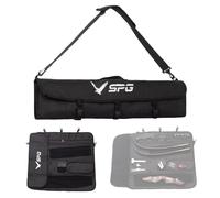 SPG Takedown Recurve Bow Case - Double Layer Recurve Bow Bag to Storage Bow and Arrow, Portable Recurve Case Outdoor Archery Bag Soft for Adult and Youth Takedown Bow (Black-Type C)