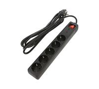 SPG5-C-10 Power Strip: Fusing Sockets: 5 250VAC 16A Black EnerGenie