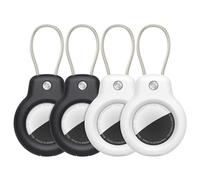 SPGUARD Compatible with Apple AirTag Secure Holder With Wire Cable,Air Tag Lock Case Keychain Key Ring Key Chain Luggage tag For Keys, Luggage & More(Air Tag 1st/2nd Generation)