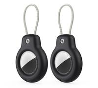 SPGUARD Compatible with Apple AirTag Secure Holder With Wire Cable,Air Tag Lock Case Keychain Key Ring Key Chain Luggage tag For Keys, Luggage & More(Air Tag 1st/2nd Generation)