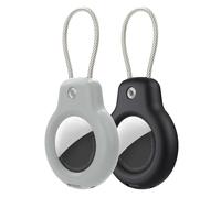 SPGUARD Compatible with Apple AirTag Secure Holder With Wire Cable,Air Tag Lock Case Keychain Key Ring Key Chain Luggage tag For Keys, Luggage & More(Air Tag 1st/2nd Generation)