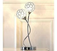 Sphere 2-Light Chrome Table Lamp Silver
