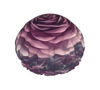 Sphere Blooming Flower Rose Double Layered Shower Cap For Women Reusable Suitable For Bathing Spa