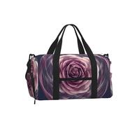 Sphere Blooming Flower Rose Gym Duffle Bag with Shoe Compartment Travel Weekender Overnight Bag Waterproof Sports Gym Bag with Shoulder Strap